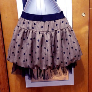 *NWOT* Cecico polka dot tulle layered mini skirt